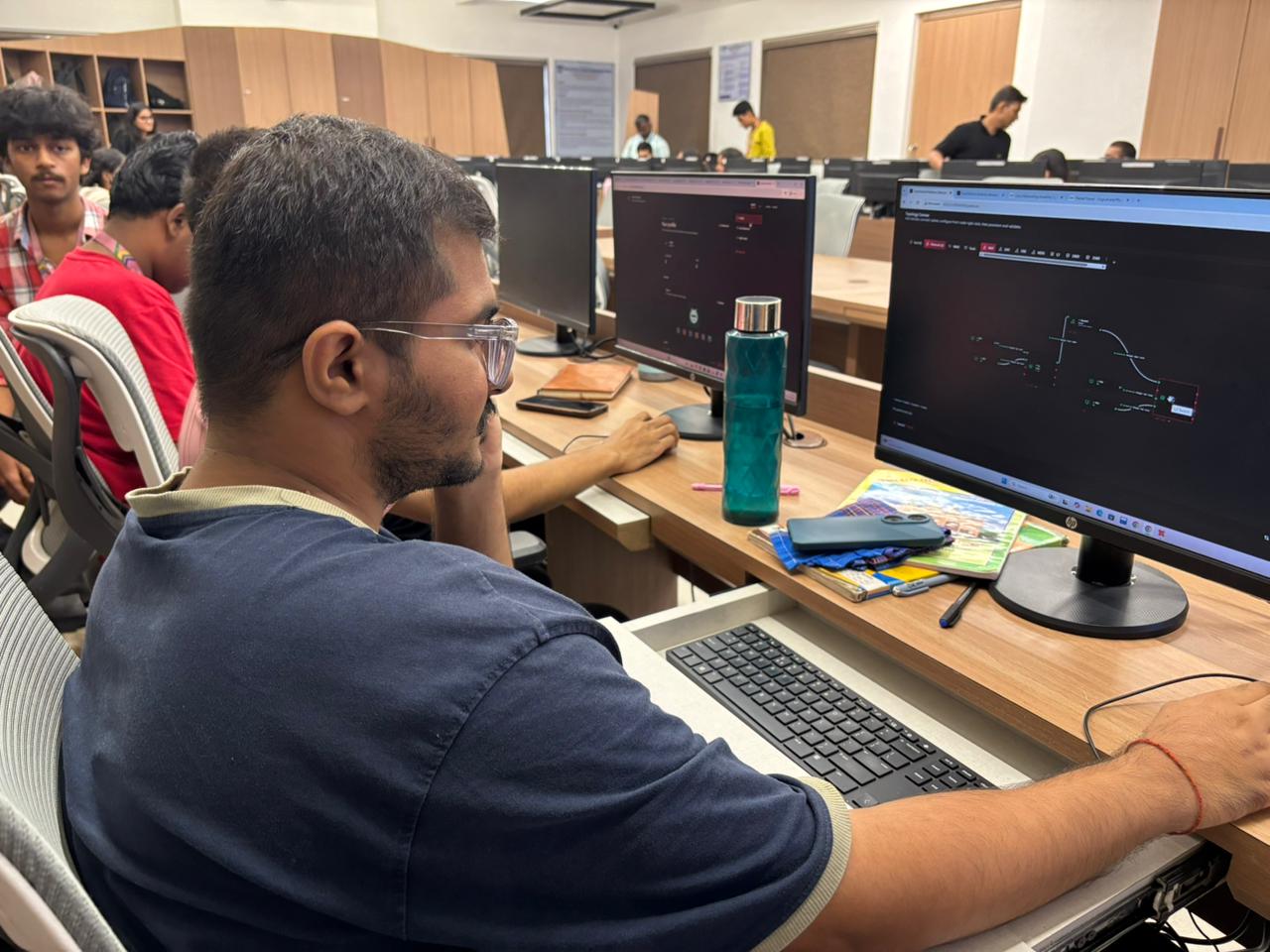 Students working through a HackTheFort lab during pilot testing at SAKEC